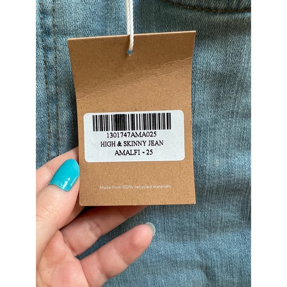 [Reformation] High Waisted Light Wash Skinny Jeans - Picture 3 of 4